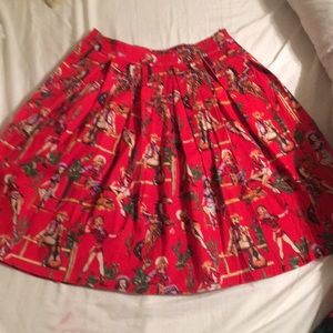 Adorable cowgirl print circle skirt never worn